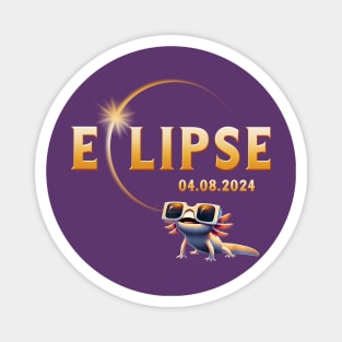 Total Solar Eclipse Shirt 2024 Axolotl in Astronomy Glasses Magnet